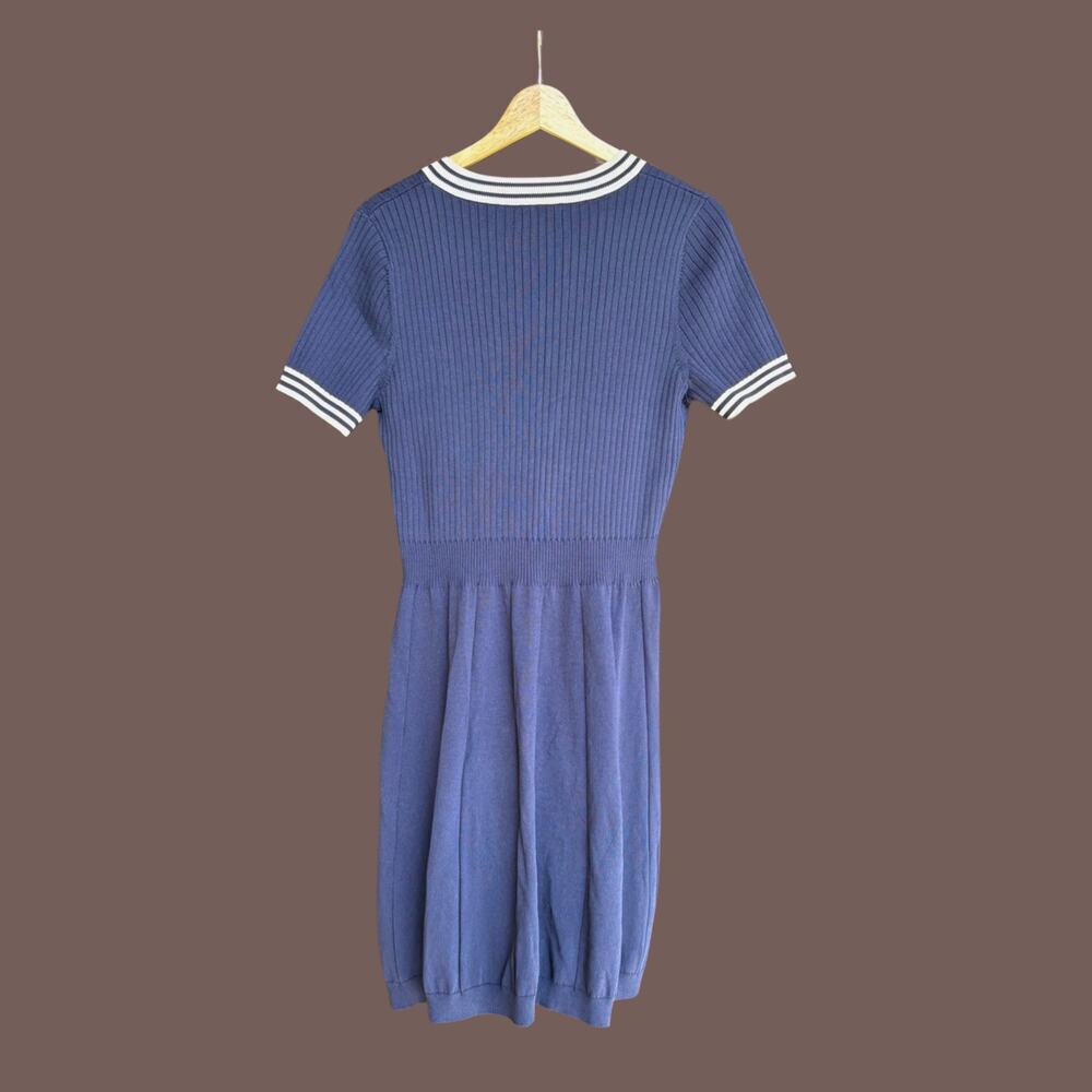 Polo Sport Varsity Dress | Navy Stripe Knit | Size XXL | Vintage - Picture 5 of 5